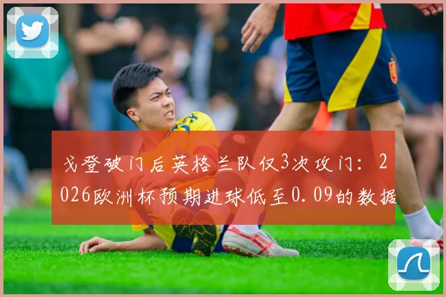 戈登破门后英格兰队仅3次攻门:2026欧洲杯预期进球低至0.09的数据解读
